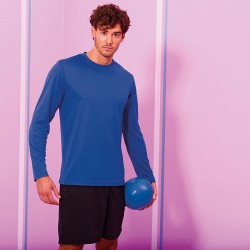 Plain T Long sleeve polyester performance Just Cool 140gsm